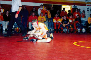 Scout Morehouse, junior, wrestled for varsity as a sophomore.