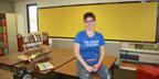 Mrs. Junge poses proudly in her new classroom.