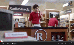 One of the only good commercials was from Radioshack in an attempt to showcase their modernized store.