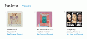"All About the Bass" hit #2 on the iTunes chart this week.