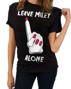 A T-shirt stating a teens opinion on Miley Cyrus
