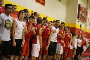 Red Nation cheering on the volleyball team