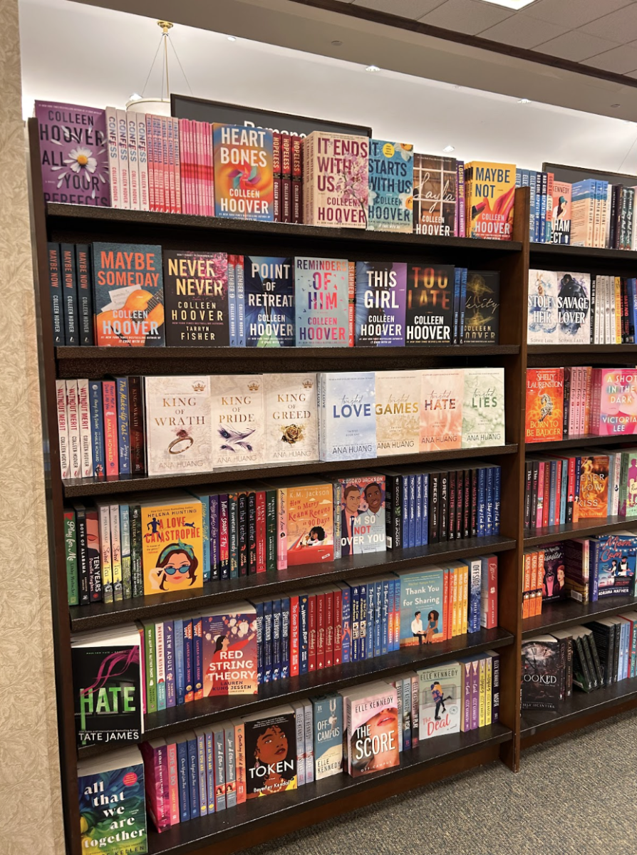 The romance novel section, including It Ends With Us, is one of the most popular at Barnes and Noble stores