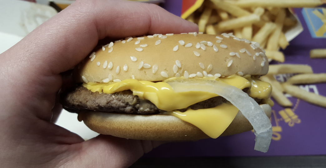 The contamination resulted from onions on quarter pounders. 