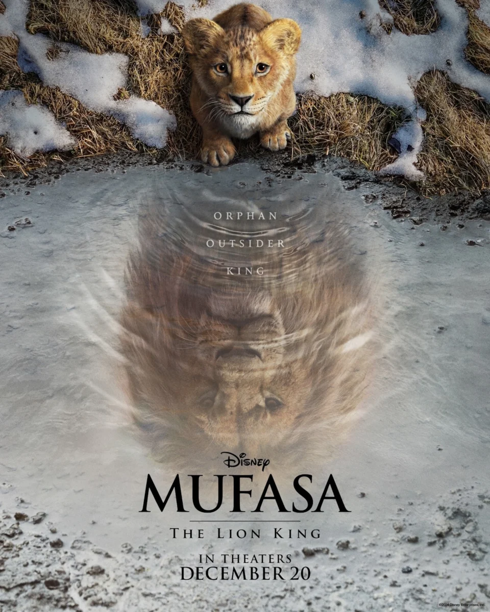 This is the movie cover of the Dec. film. The cover introduces new characters and elements from Mufasa's story. 