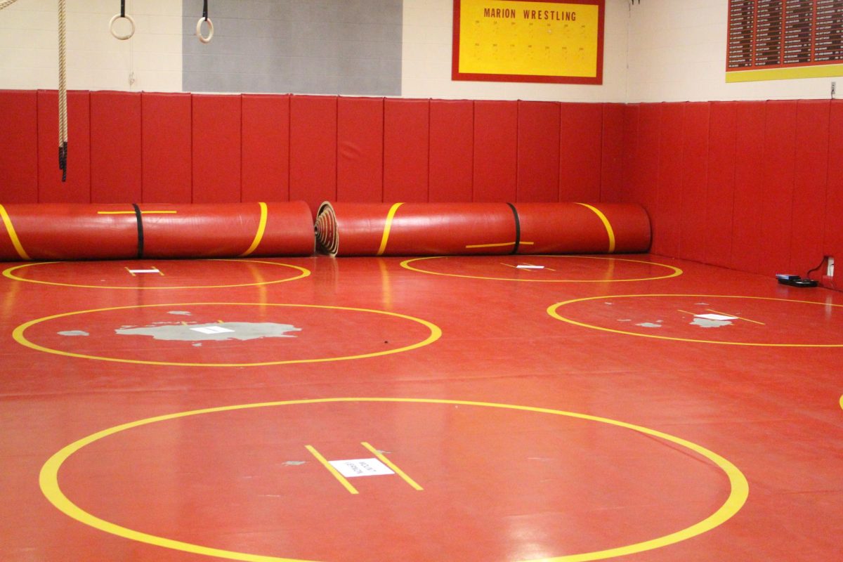 The current wrestling room was built in 1999. As one can see, over the years, the past and present wrestling teams have definitely put it to use, and it looks like it could definitely use an upgrade.