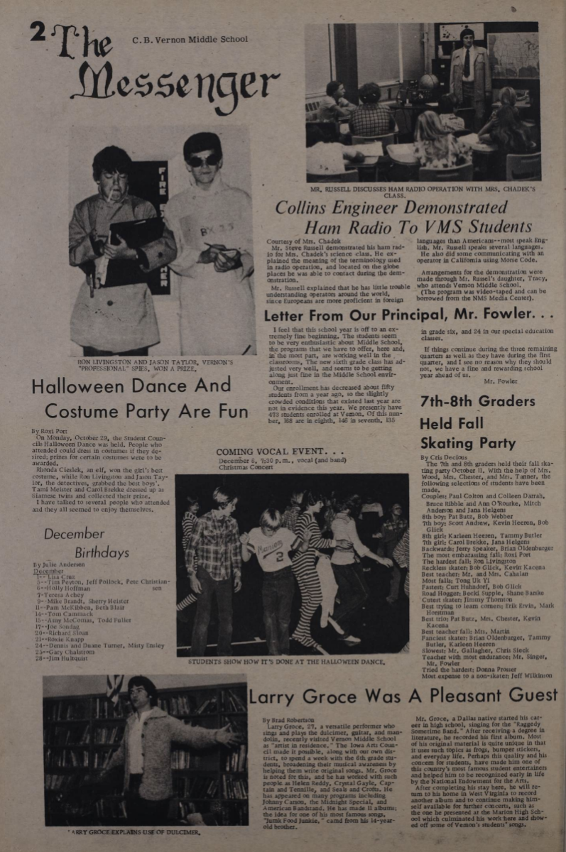 Messenger (Middle School Paper) 1979-1980