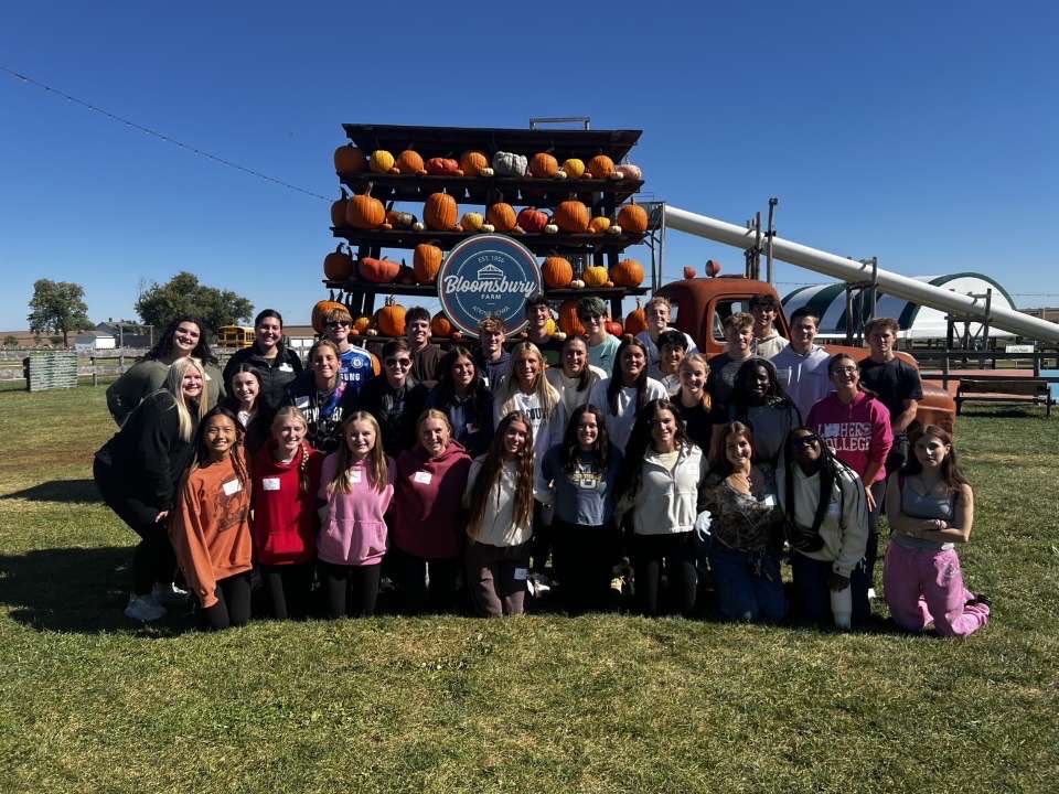 Participants of LFS pose for a photo at Bloomsbury Farm while learning about entrepreneurship. 