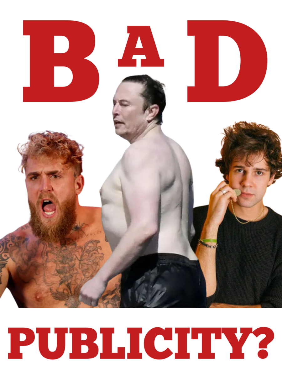 Jake Paul, Elon Musk, and David Dobrik, all playing the system to their advantage (Courtesy of Reuters, ThePhotOne, @daviddobrik, Xavier Riedell) 